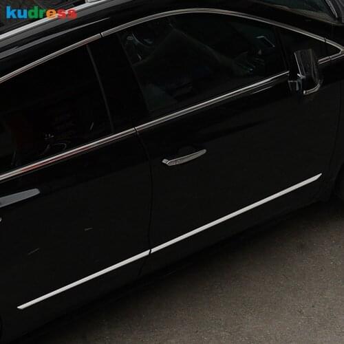 For Cadillac XT5 XT 5 2016 2017 ABS Chrome ABS Exterior Outer Car Body Door Side Decorative Sticker Moulding Trim Cover Sticker