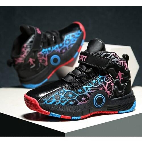 Winter Boys Children Basketball Shoes Soft Non-slip Sole Kids Sneakers Wearable Big Children Sports Shoes Outdoor Trainer Shoes