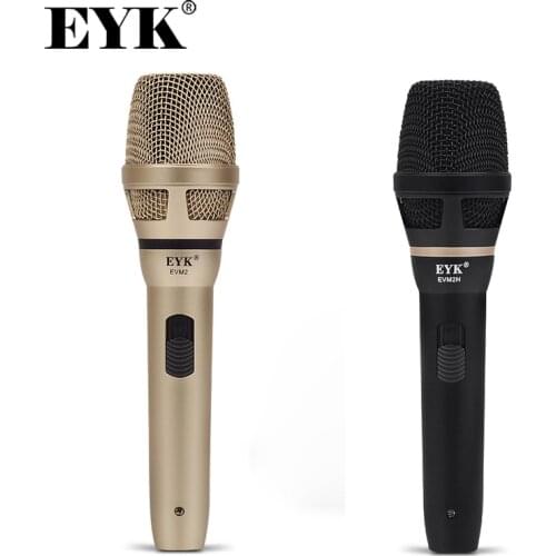 EYK EVM2 Household wired microphones for mixing consoles active speakers Karaoke Handheld Dynamic Microphone with audio cables