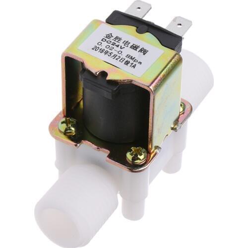 Electric Solenoid Valve Magnetic N/C Water Air Inlet Flow Switch 1/2" DC 24V