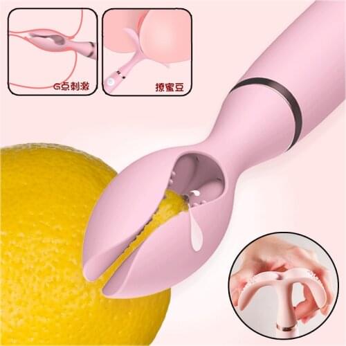 Erotic Dual Stimulation Anal Plug Vaginal Tickle Clitoris Stimulator Vibrator Stir Nipple Clip G-Spot Vibrator for Women Sex Toy