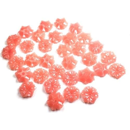 Synthetic Coral engraving Flower shape Punch loose beads isolation bead for Jewelry making DIY necklace bracelet accessories