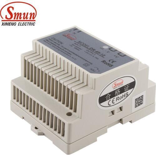 SMUN DR-45-12 45W 12V 3.75A Single Output AC-DC Indoor Din Rail Switching Mode Power Supply With CE ROHS Approved