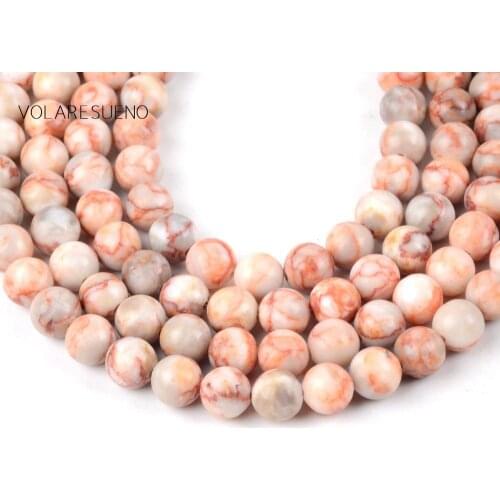 Natural Red Web Jaspers Stone Round Loose Beads For Jewelry Making 4-12mm Spacer Beads Fit Diy Bracelet Necklace Accessory 15