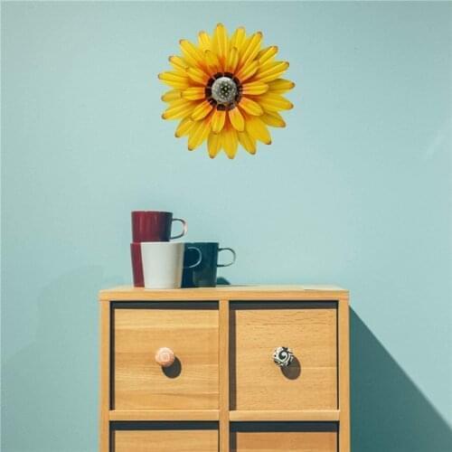 Metal Sunflower Wall Decor Flower Wall Art Decorations Wall Sculpture Hanging for Kitchen Living Room Indoor Outdoor Bedroom