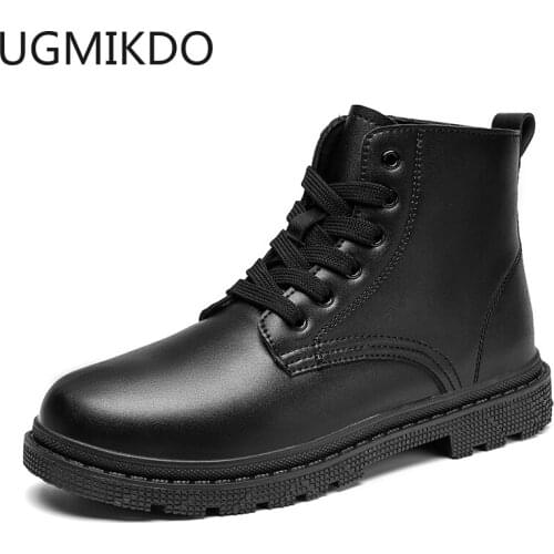 Mens Boots Genuine Leather Autumn Punk Casual Shoes Motorcycle Men Boots High Top Fashion Men Shoes Zapatillas Hombre