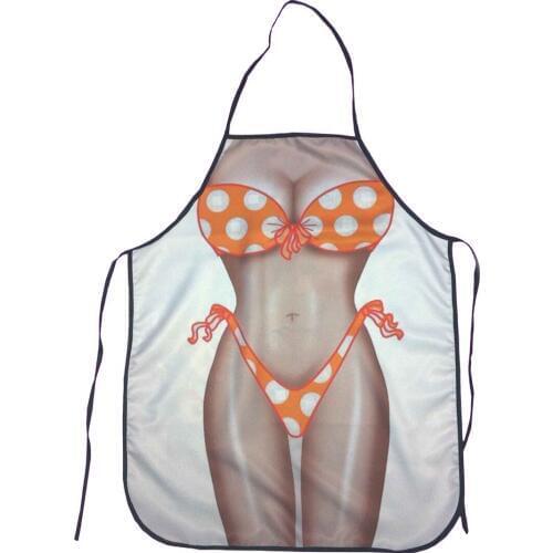 NEW Polka Dot Bikini Sexy Kitchen Apron Funny Creative Cooking Aprons for Women Ladies Girlfriend Christmas Gifts