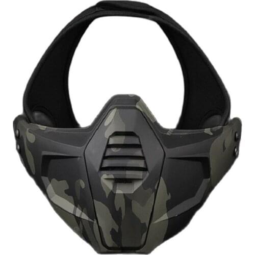 NEW WoSporT Multidimensional Split Tactical 3D Headgear Outdoor Field Movie Props Mask Camo