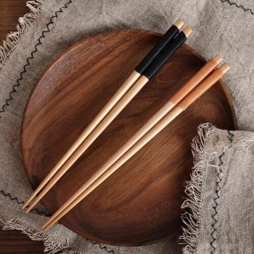 6 Pairs Chopsticks Reusable Japanese Chinese Korean Wood Chop Sticks Hair Sticks Dishwasher Safe