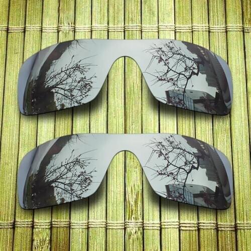 Polarized Replacement Lenses For-Oakley Batwolf Sunglasses Frame - 2 x Chrome color combine sunglasses lenses