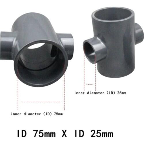 UPVC Pipe Reducing Cross Connector Garden Irrigation System Parts"Tube 4 Way Adapter Fish Tank Supplies 1Pcs