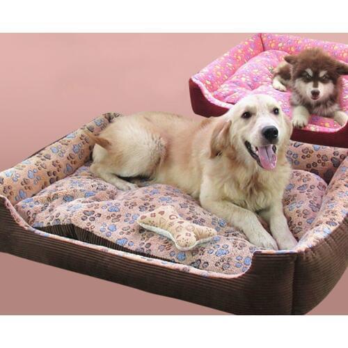 Warm Soft Paw Type Pet Bed Warming Dog House Soft Fleece Sofa Nest for Small Dogs Large Dog Golden Retriever Bed Big Dog Bed