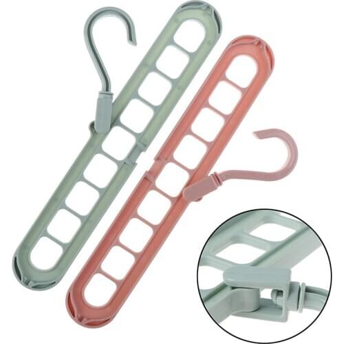 9 Holes Clothes Coat Hanger organizer Multi-port Support Clothes Drying Racks Plastic Cabinet Storage Rack Hangers For Clothes