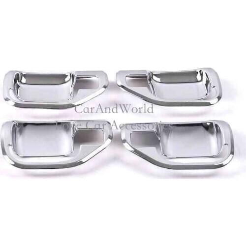 Interior Handle Moulding Inner Door Bowl Frame Cover Panel Trims For Jeep Compass 2011 2012 2013 2014 ABS Chrome Car Accessories