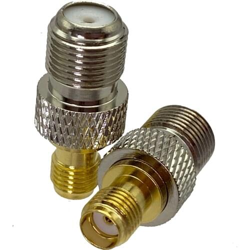 1Pcs F TV Female Jack to SMA Female Jack Straight RF Adapter Connector Coaxial High Quanlity