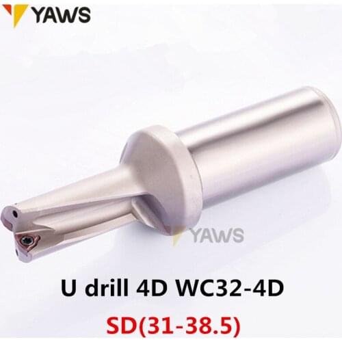 1PCS U-drills 4D WC-C32-4D SD31-38.5 drilling31-38.5MM insert indexable dril use insert WCMT06