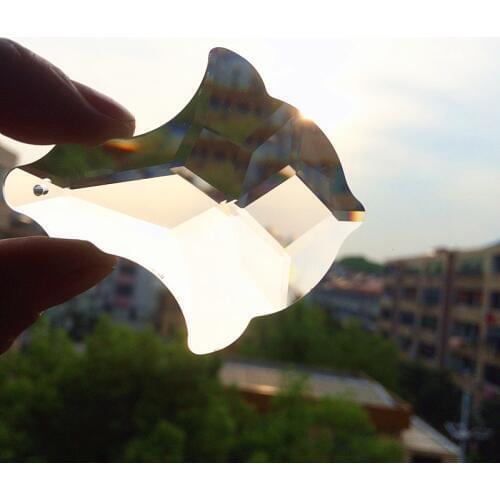 10pcs 63mm K9 Crystal Clear Anchor Shape Chandelier Part +Free Rings Crystal Window Suncatcher Ornaments Home Decoration