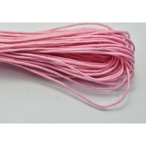 100 Meters Pink Waxed Cotton Beading Cord 1mm for Bracelet Necklace