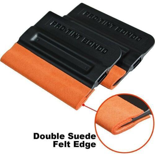 2Pc Squeegee w/ Double Suede Felt Auto Vinyl Film Wrapping Tools For Car Repair Mantain
