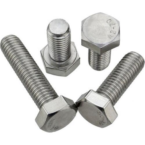 2pcs M6 304 stainless steel Reverse tooth hex screw Left-handed outer hexagon bolt 12mm-50mm Length