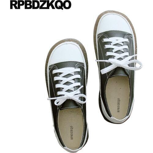 Red comfortable mori girl 2019 japanese round toe wide fit shoes ladies china lace up flats walking chinese spring autumn black