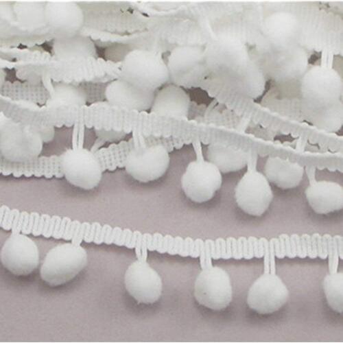 5Yards Hot Sale 10MM Pom Pom Trim Ball Fringe Ribbon DIY Sewing Accessory Lace For Home Party Decoration 5BB5483