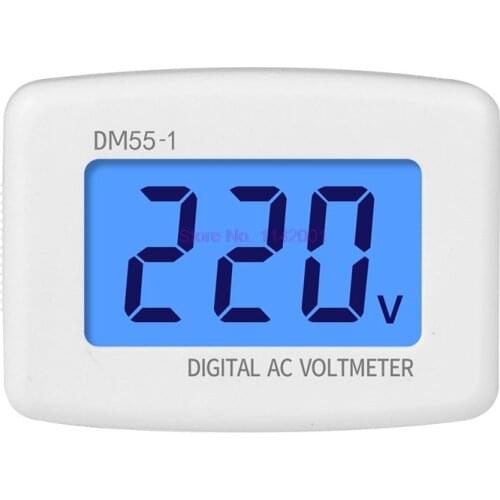 50pcs DM55-1 AC 80-300V Digital Voltmeter EU US Plug Volt Meter Socket Voltage Tester LCD Display Voltage Meter