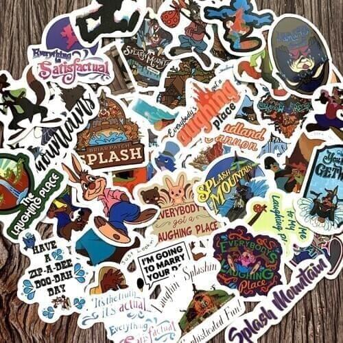 TD ZW 50Pcs Splash Mountain Stickers For Suitcase Skateboard Laptop Luggage Fridge Phone Car Styling DIY Sticker