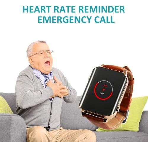 A16 Wrist Watch GPS Tracker Elderly Touch Screen Smart Watch Supports Heart Rate Geo-fence SOS Emergency Call Voice Monitoring
