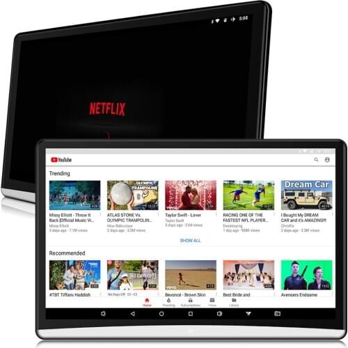 Android 12.5″ Android 9.0 Dual Headrest Screens with WiFi, Can Sync Screens, Ultra-Thin Car Rear Seat TV Monitors Tablets Video