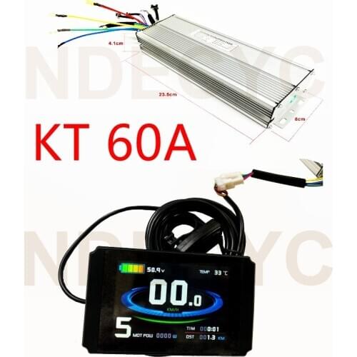 48V/60V/72V 60A Brushless DC Motor Ebike KT-Controller +KT-LCD8H/KT-LCD8HP/LCD3/LCD8S/LED900 Display for 2000W-3000W Kit