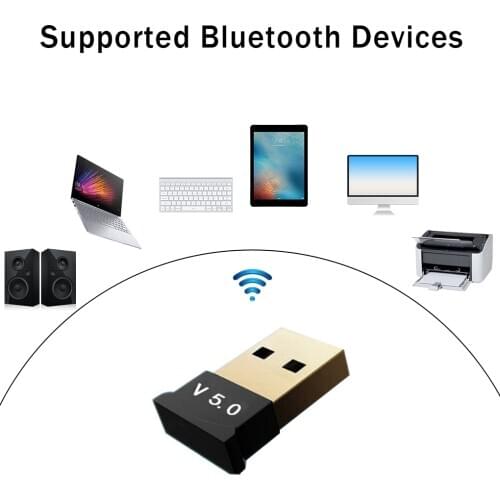 V5.0 USB Bluetooth 5.0 Adapter Transmitter Receiver Audio Bluetooth Dongle Wireless USB Adapter for Computer PC Laptop