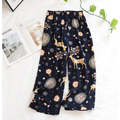 New Summer Cropped Pants 100% Viscose Ladies Shorts Artificial cotton Loose Casual Large Floral Home Pants cute bottoms woman