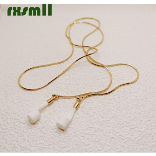 Anti-Lost Chains For AirPods Snake Chain necklace Creative Metal Fashion Necklace Sweater Earphone Accessories