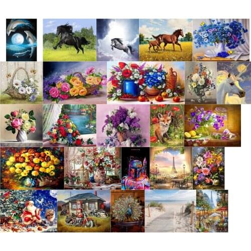 House flowers Hut cross stitch kit people 18ct 14ct 11ct count print canvas stitches embroidery DIY handmade needlework