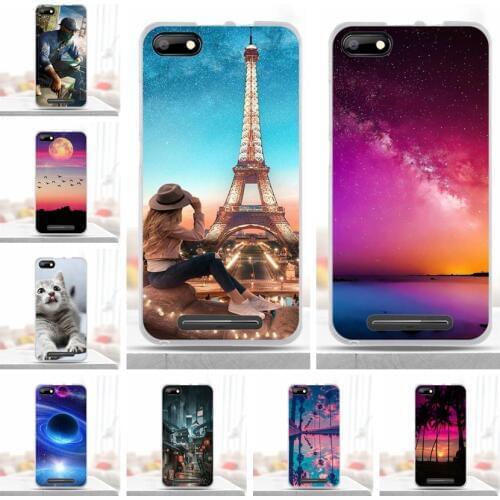 Phone Case for BQ Strike BQS-5020 BQS 5020 BQS5020 Soft Silicone TPU Cute Cat Painted Back Cover for BQ Strike 5020 Cases Cover