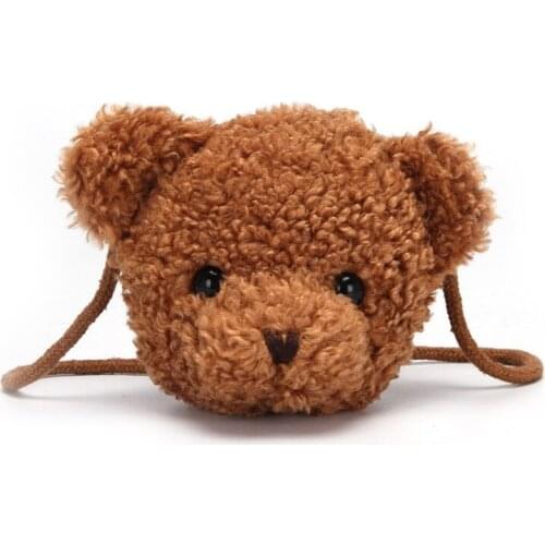 Kawaii Bear Plush Shoulders Bag Staffed Cartoon Animal Messenger Bag Backpack For Children Gift Christmas