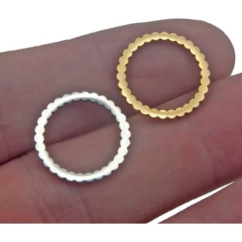 5pcs Stainless Steel Earring Charm Circle Hoop Connector 15mm Link O Ring Jewelry Making Bracelet Necklace DIY Earring Findings