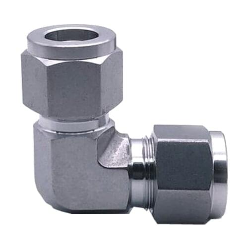 Double Ferrule Compression Fitting Union Elbow Connector stainless steel 304 Metric Size