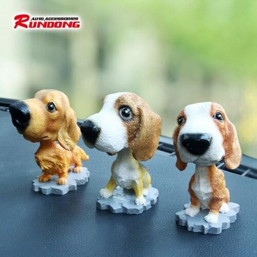 Creative simulation resin dog ornaments shook his head puppy car home decor car ornaments R-8806