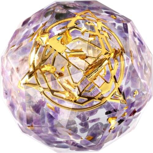 TUMBEELLUWA Crystal Stone Energy Generator Star of David Orgone Chakra Balancing Healing for Yoga Reiki Meditation Desk Ornament