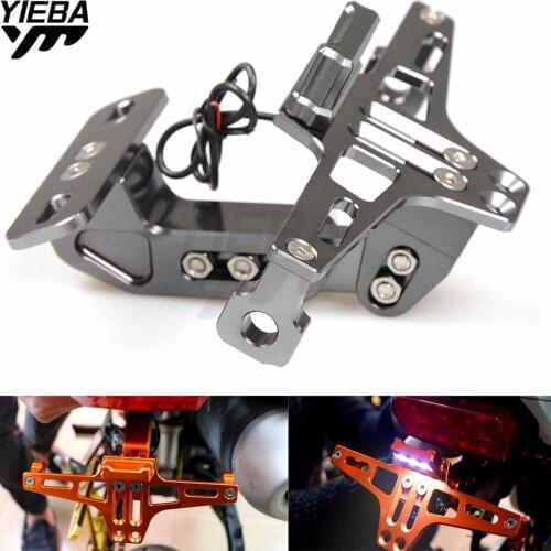 Motorcycle Mount Bracket Fender Number Plate Frame Holder with Light for BMW F800GS F800R F800GT F800ST F800S F700GS MT-01 MT01