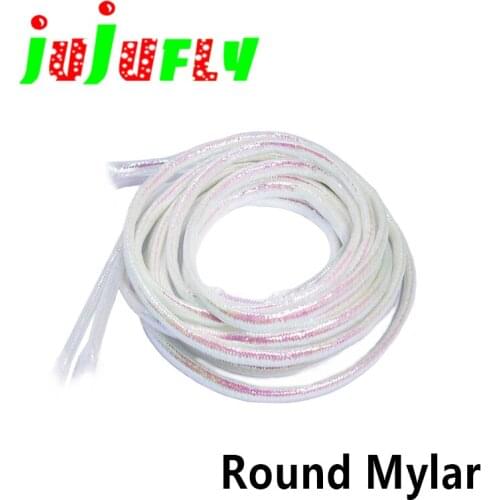 Hot 5meters premium pearl white fly tying mylar cord Diameter 6mm braided mylar tube for fly fishing poxy mylar minnow lure fly