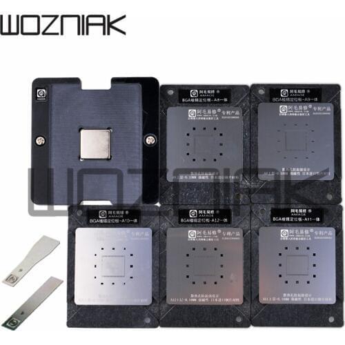 BEST for iPhoneA8 A9 A10 a11 a12 Baseband CPU NAND WIFI Audio BGA Reball Tin Net Stencil Repair Tool