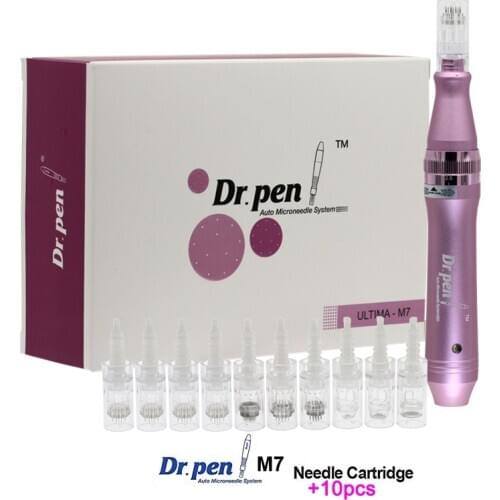 Dr.Pen Ultima M7 Microneedling Pen Electric Auto Electric Micro Rolling Derma Stamp Therapy Beauty Tools With 12Pcs Cartridges