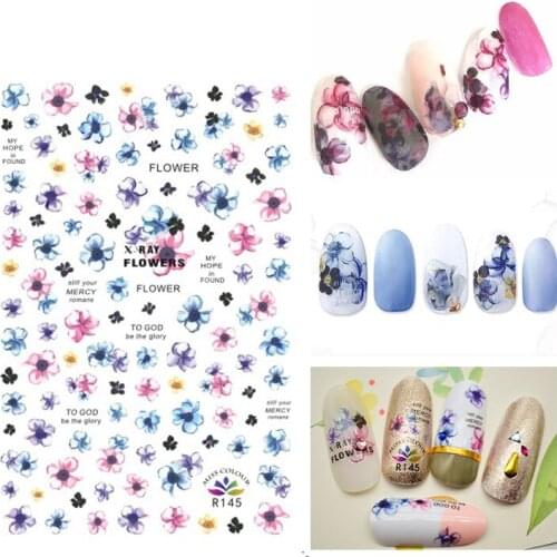 3D Stickers for Nails Self-adhesive Design Beautiful Small Floral Girl Nail Art Decorations Stickers for Manicure Accessories