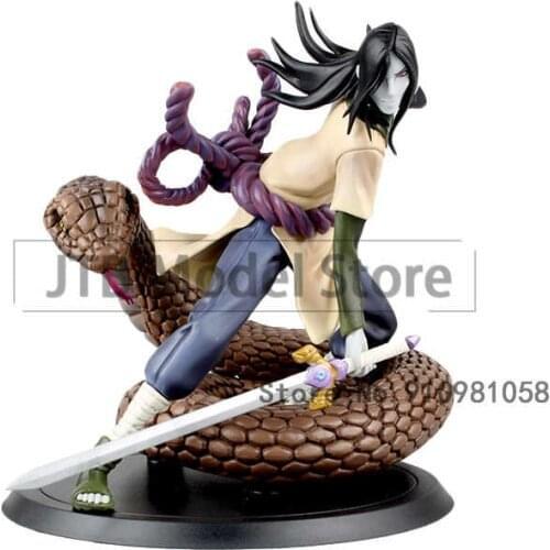 Naruto Shippuden Anime Action Figure Orochimaru Snake Figma 13cm PVC Model With Grass-Cutting Sword Statue Collectible Toy Gift