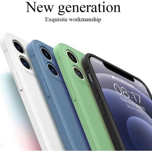 Original Liquid Silicone Luxury Case For Apple iPhone 11 12 Pro Max Mini 7 8 6S Plus XR X XS For iphone12 Shockproof Phone Case