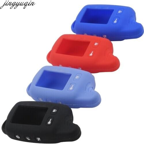Jingyuqin Remote Tw9010 Silicone Case KeyChain For Russian 2-way Alarm System Alarm Key Fob For Tomahawk Tw9010 9010