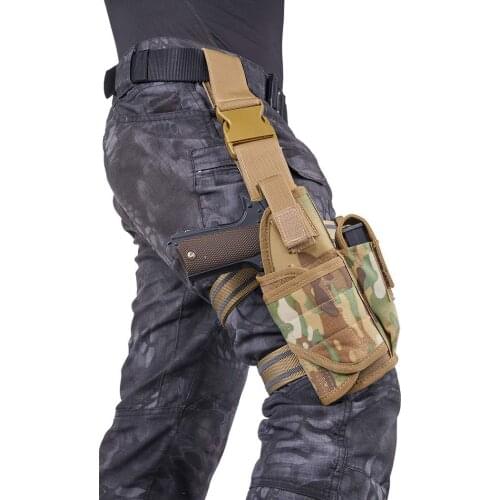 Tactical Holster Glock Airsoft Pistol Gun Drop Leg Holster Pouch Police Adjustable Holster for Universal Gun Hunting Accessories